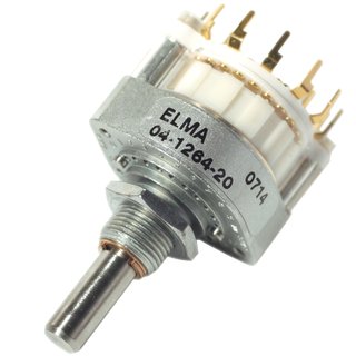 Elma Drehschalter Typ 04 PCB Pins (Nur bei 1er Ebene verfgbar) 1 Ebene 2 x 6 Nicht-Kurzschlieend 30 04-1264