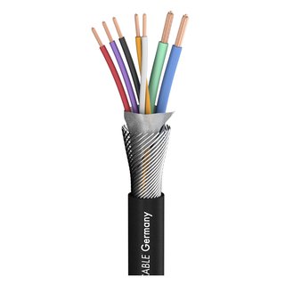 Microphone Octave Tube 5 x 0,14 mm2, 2 x 0,50 mm2, diameter 6,5mm, dark grey