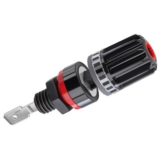WBT Pole Terminal WBT-0708  Ag (Silverplated) Red Black Body