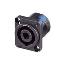 Neutrik NL4MPXX Speakon 4 pole chassis connector, black...