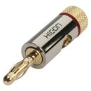 HICON-Banana Plug Gold - QUAD, 4 pcs (2 Pairs)