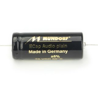 Mundorf ECap AC PLAIN � Audio Elektrolyt Kondensatoren � Elko (bipolar & glatt) 22 uF �5%, 70VDC