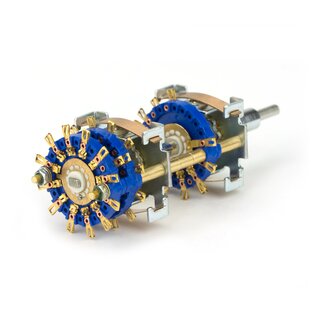 Classic British Audio Rotary Switch Concentric 2 x 6 Front, 1 x 24 Rear, Module 2264