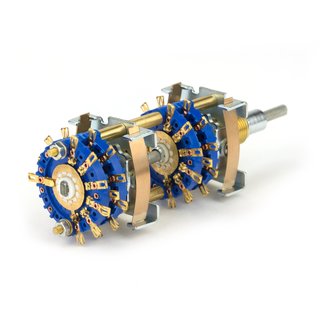 Classic British Audio Rotary Switch Concentric 2 x 5 Front, 3 x 6 Rear, Module 1084