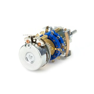 Classic British Audio Rotary Switch Concentric 2 x 5 Stopped to 4, 10K Lin, Module 1084