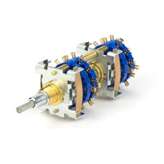 Classic British Audio Rotary Switch, Concentric 3 x 6 Rear, 3 x 6 Front, Module 1081