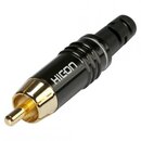 HICON Cinch-Stecker HI-CM06, vergoldete Kontakte, neutral