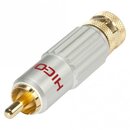 HICON RCA, cinch connector CM13, gold plated contacts, red