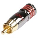 HICON RCA, 2-pole , metal-, Soldering-male connector,...