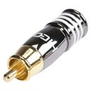 HICON RCA, 2-pole , metal-, Soldering-male connector,...