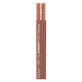 Sommer Speaker Cable Dual Cord 1 x 2 x 2,50 mm; 7,5 x 3,5 mm transparent