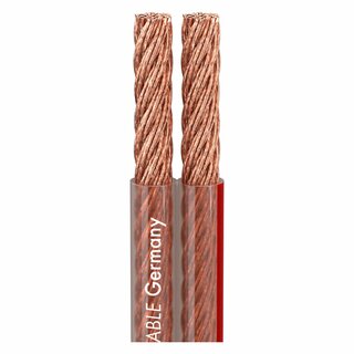 Sommer Loudspeaker-Cable Dual Cord transparent 1 x 2 x 6mm copper, 11,2 x 5,5 mm