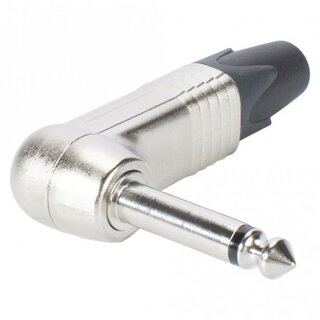Neutrik NP2RX - 2 pole 1/4 professional right-angle phone plug, nickel contacts, nickel shell