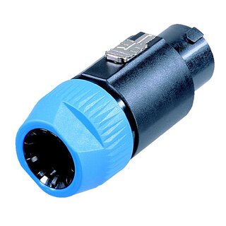 Neutrik NL8FC Speakon 8 pole cable connector, latch lock, chuck type strain relief for cables 8 - 20 mm diameter, 30 A continuous per contact