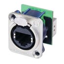 Neutrik NE8FDP RJ45 feedthrough receptacle, D-shape metal...