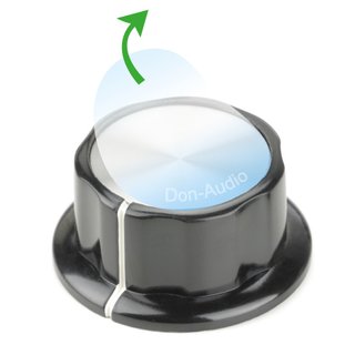 Daka-Ware Bakelit Drehknopf mit Aludeckel 45mm